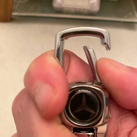 Mercedes Benz Silver Keychain with Black Accent - Picture 6 of 7